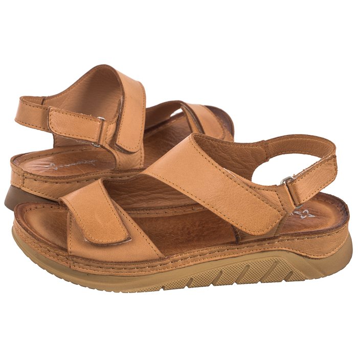 Dámské kožené sandály Maciejka Rude L4495-29/00-1 Hnědé