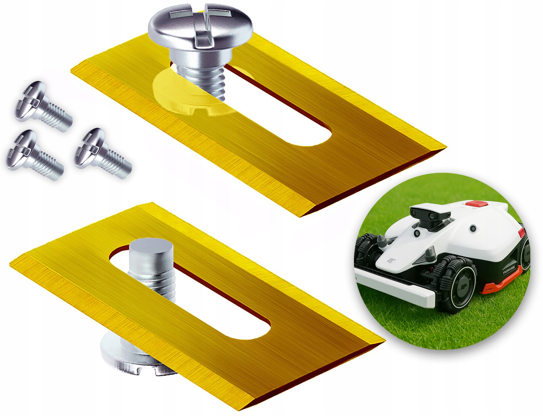 Titanové Oboustranné Nože Pro Robota Mammotion Luba 1 2 Awd Yuka mini 12 ks