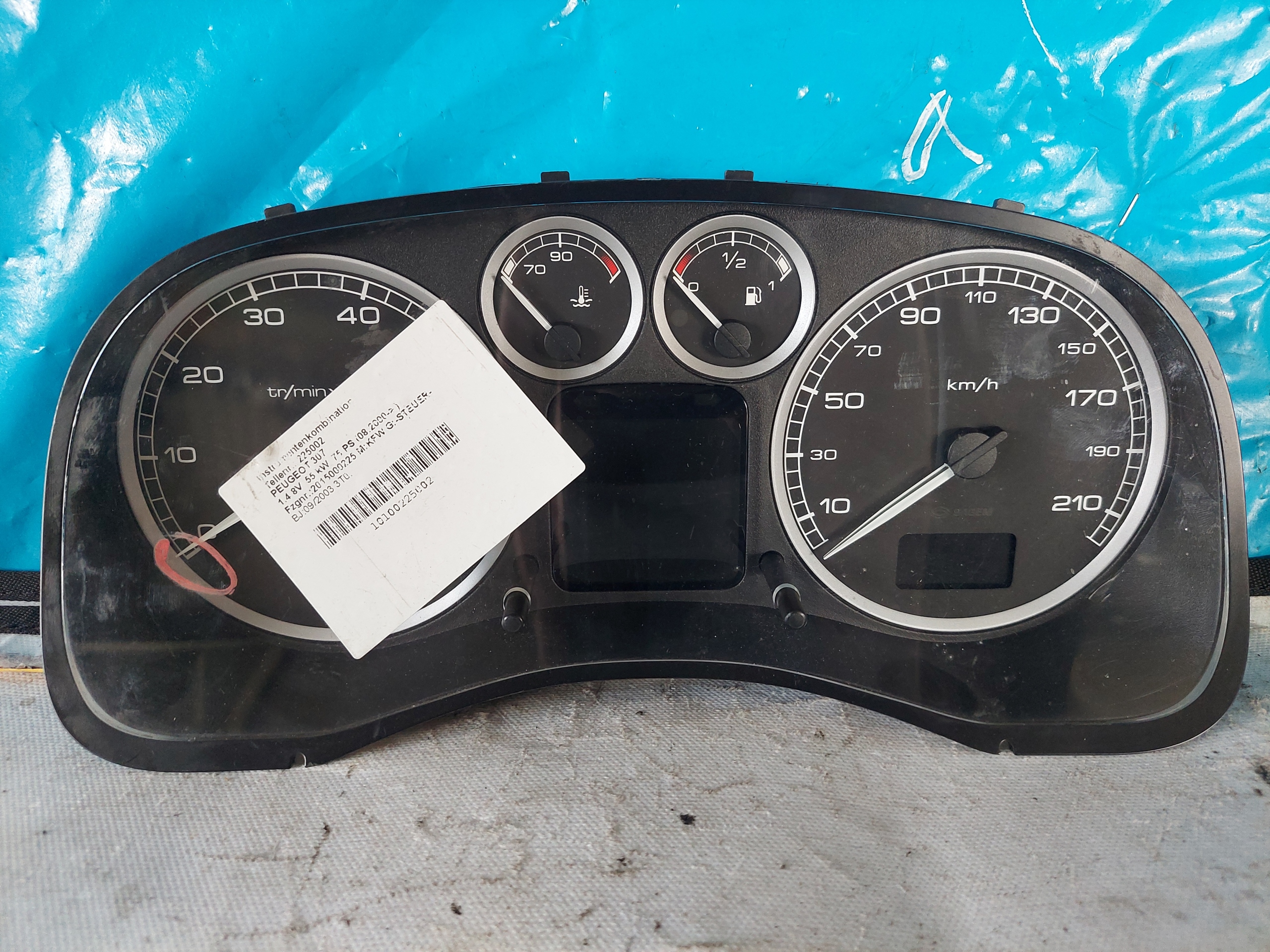 dials clock PEUGEOT 307 1.4 B P9646742280