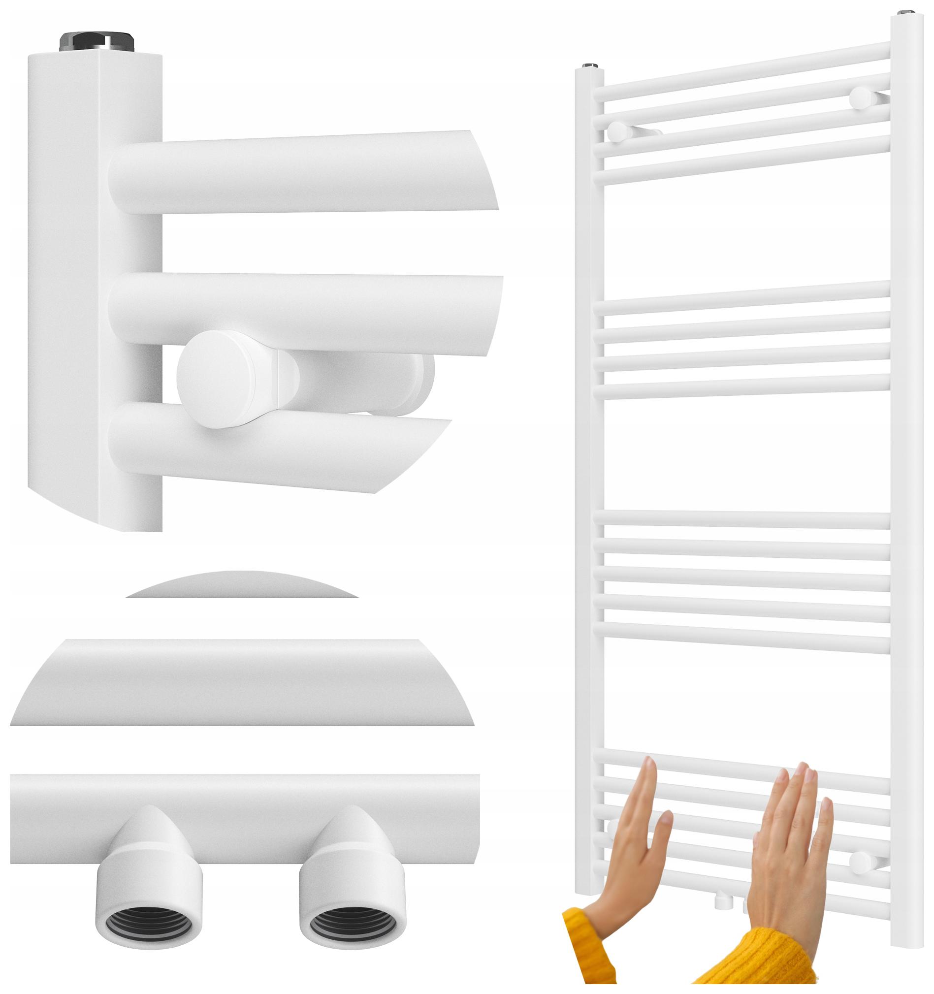 Kúpeľňový Ohrievač Kaloryfer Moderný Rebríkový Biely 120x60 cm Raven