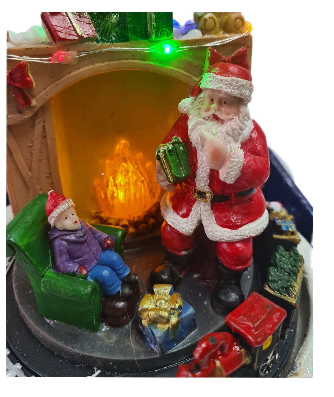 WIOSKA ŚWIĄTECZNA MAGIC VILLAGE MELODYJKA LED RUCH Marka bez marki