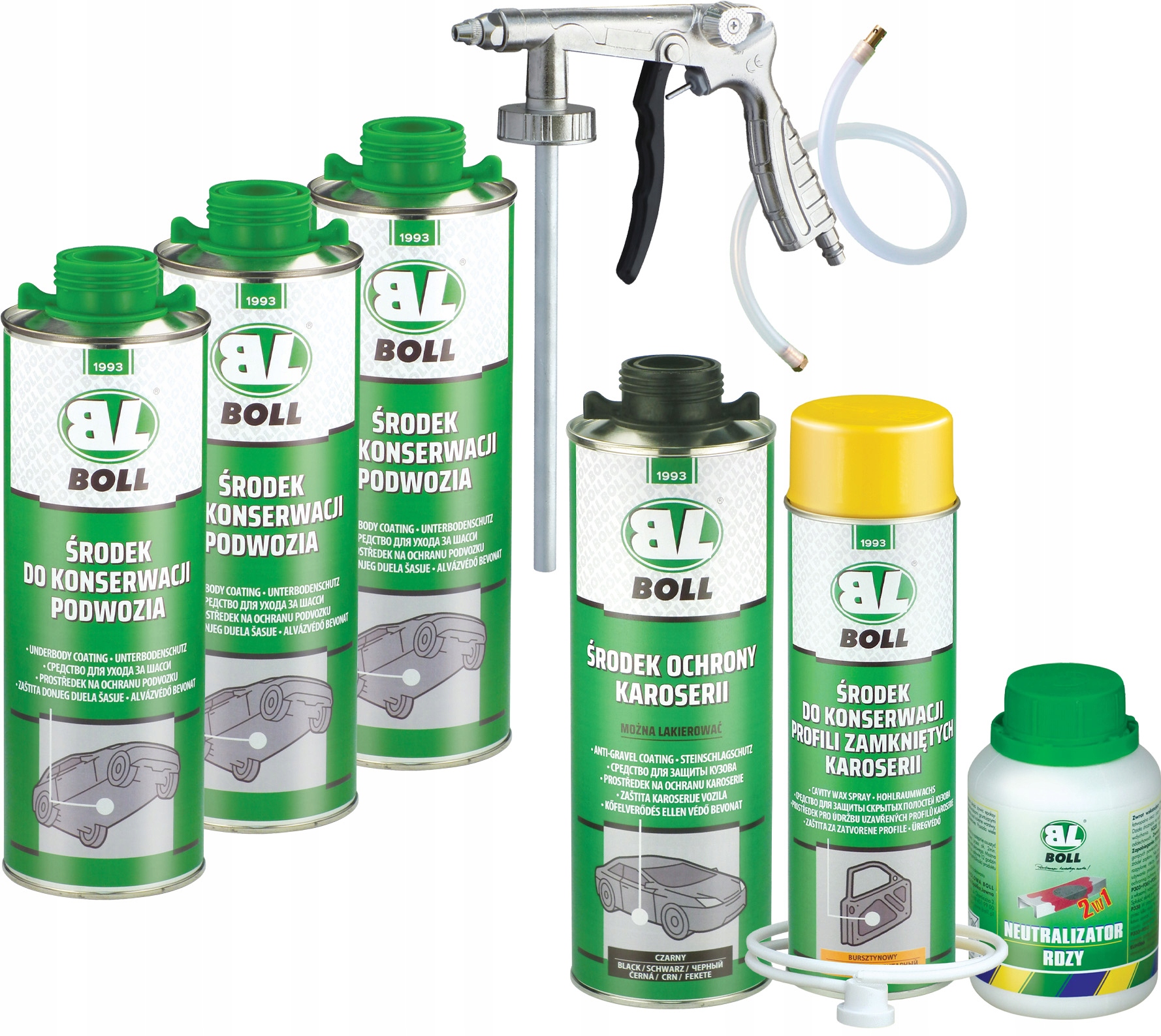 ZESTAW SRODKOW DO KONSERWACJI KAROSERII PISTOLET