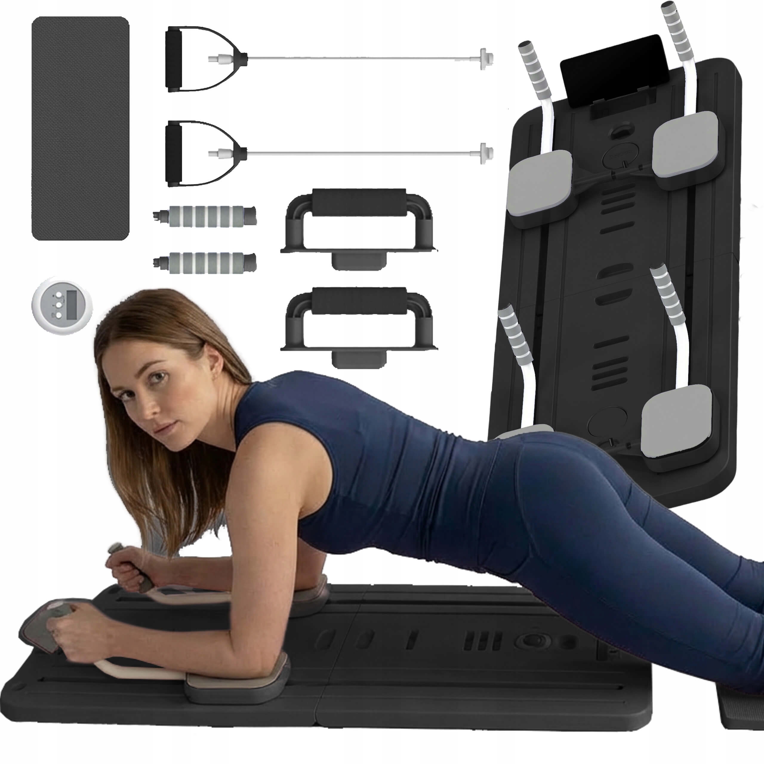 Pilates reformer deska do ćwiczeń pilatesu jogi pompek fitness licznik