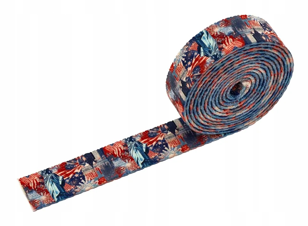 Popruh s potiskem Sublimace Liberty Usa 48 m hladká 1,7 mm 37 mm
