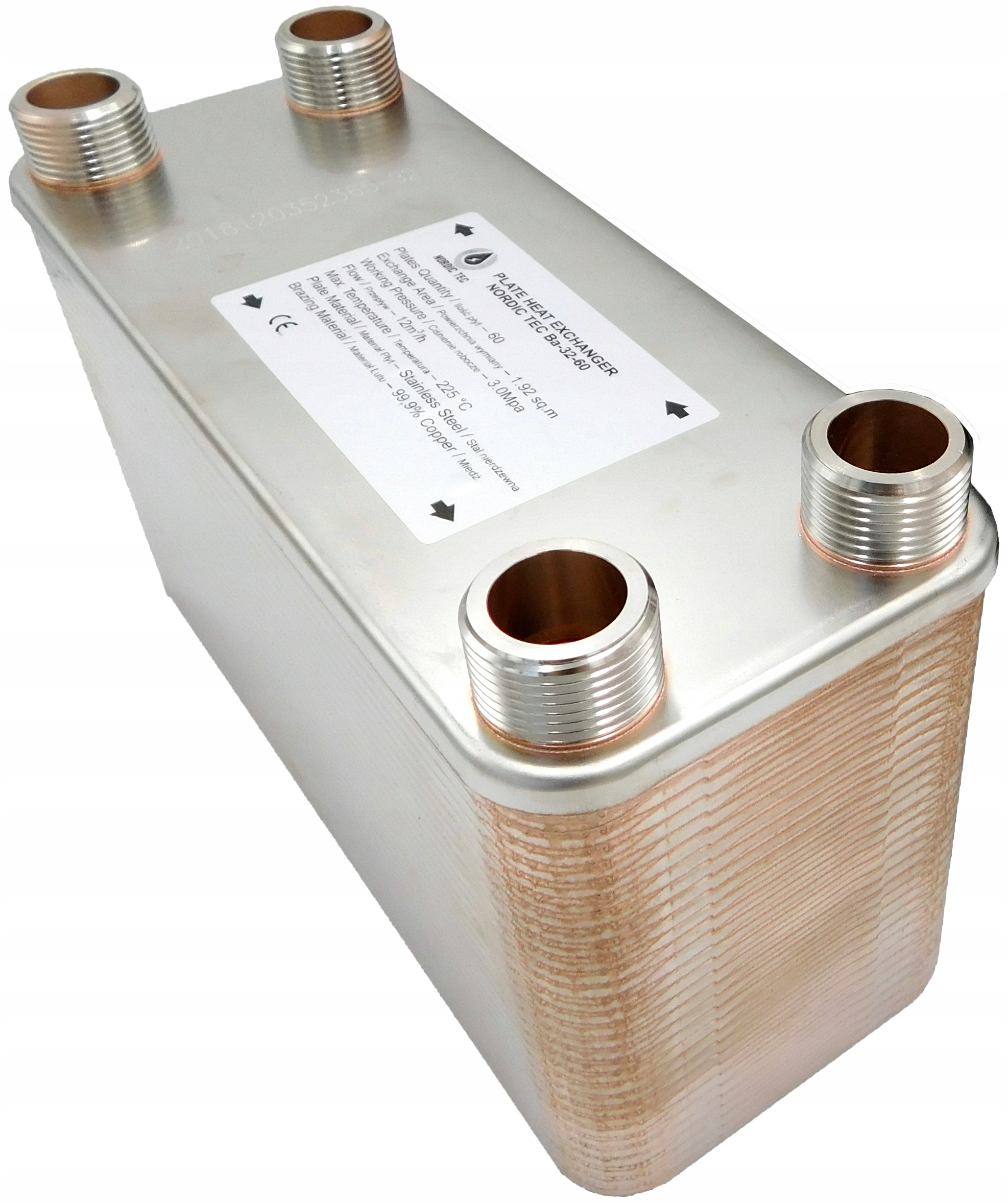 Výměník tepla Nordic 80 deskový 170 kW DN32 5/4'