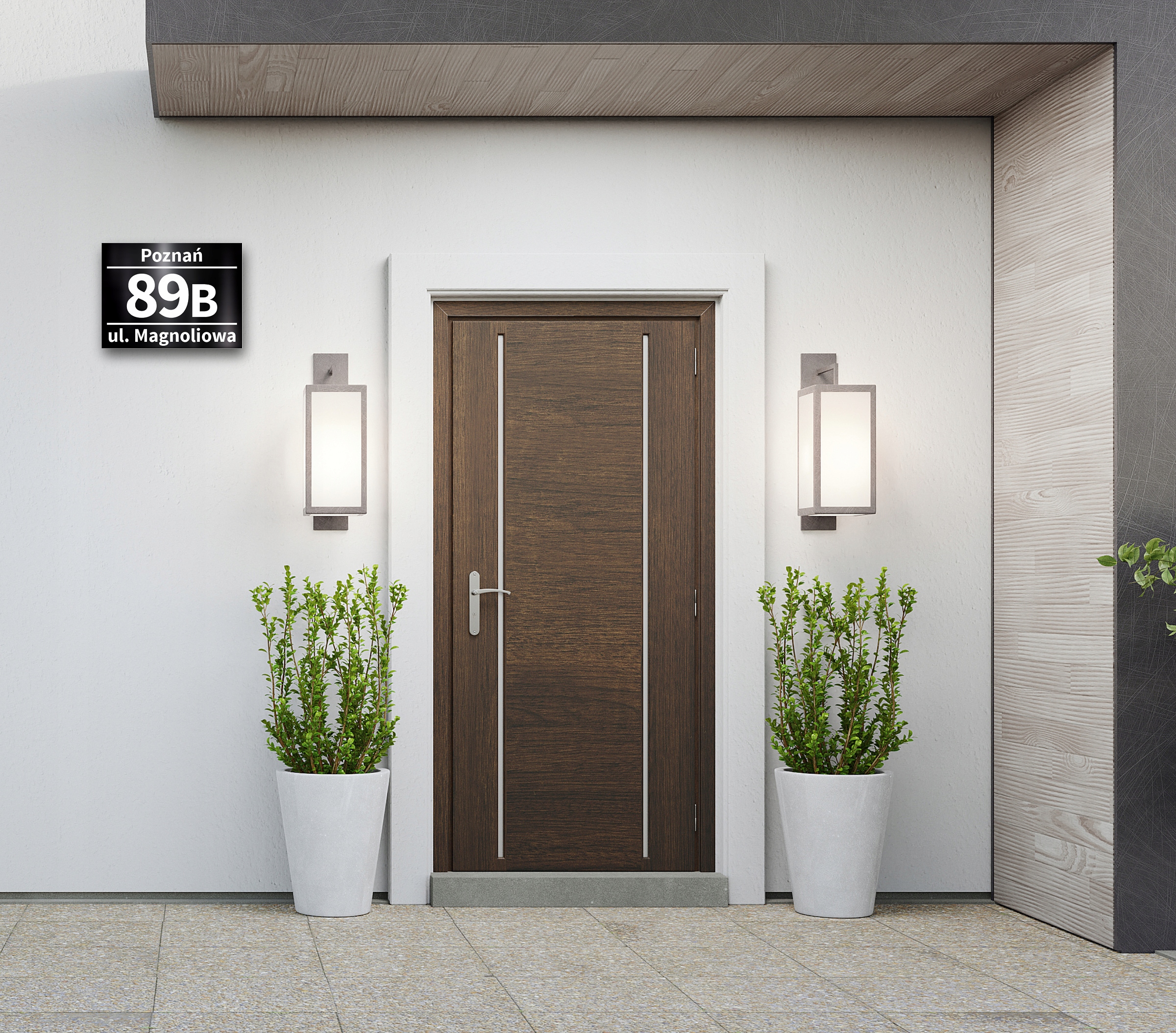 Tabliczka tablica ADRESOWA BLACK GLOS Nr dom 30x40 Marka Creator