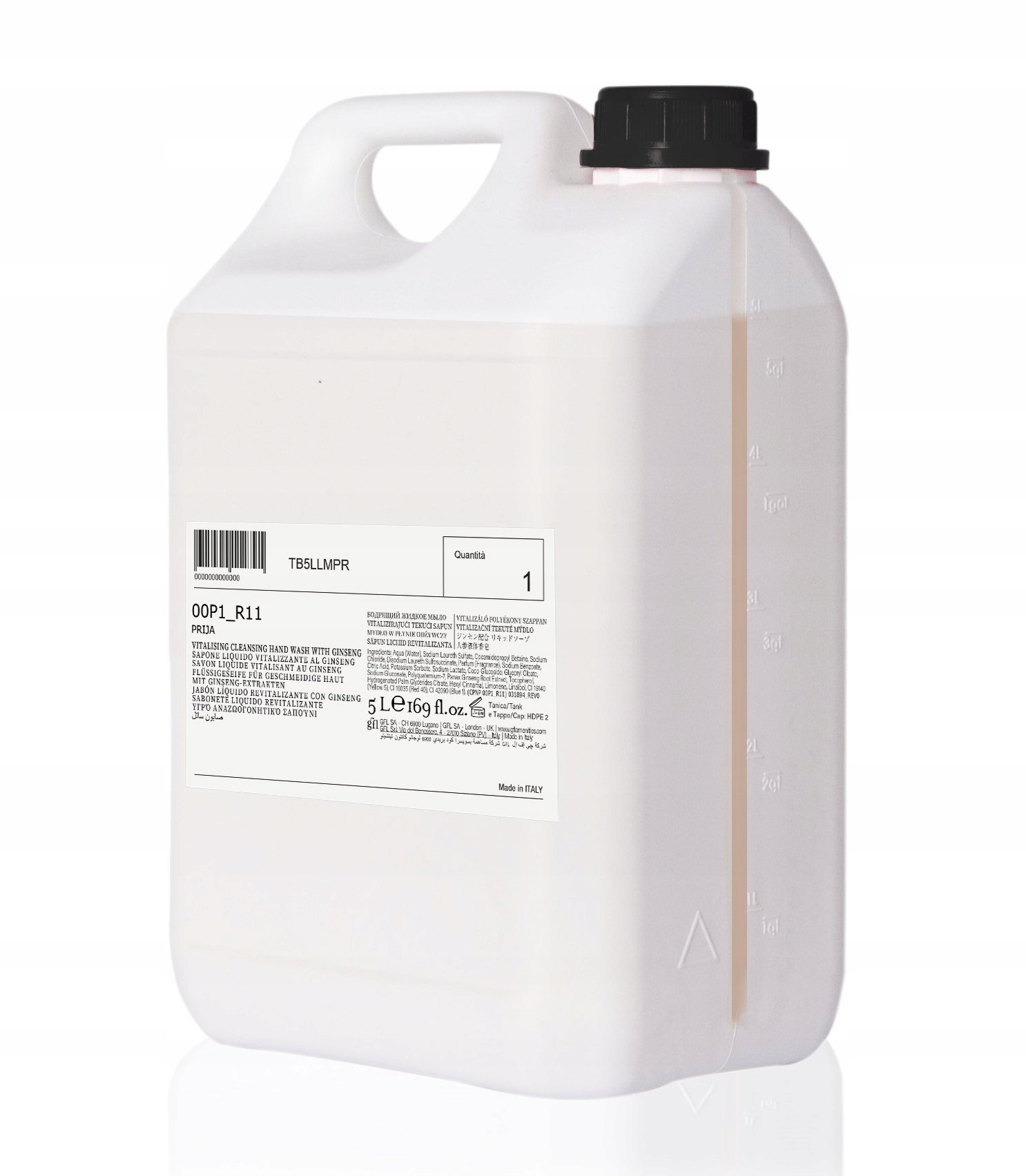 Prija Gel Čistící Tekuté Mýdlo Na Ruce S Ženšenem 5 L Pro Hotely