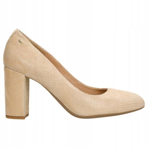 

Buty Wojas Czółenka damskie skóra beżowe r. 40