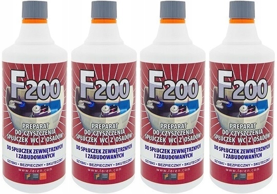 F200 Faren x4 Přípravek Na Čištění Wc Splachovačů Výměníků Od Usazenin