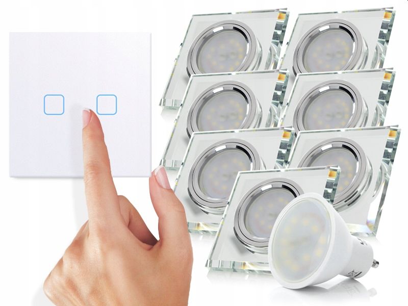 

Oświetlenie Łazienki 7x Halogen +włącznik +żarówki
