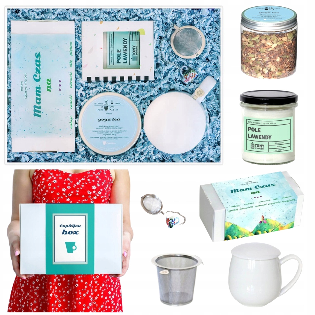 Levně Box Mám Čas pro sebe s lahodným čajem, krásným hrnkem a spařovací jednotkou
