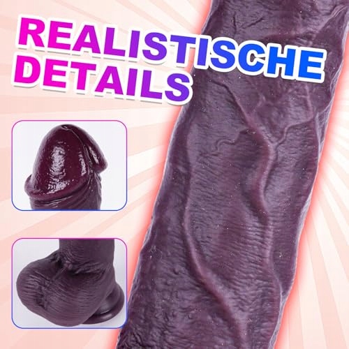 DILDO KING Realistyczny Czarny Dildo 28cm Silikonowy Z Przyssawką — miniatura 5