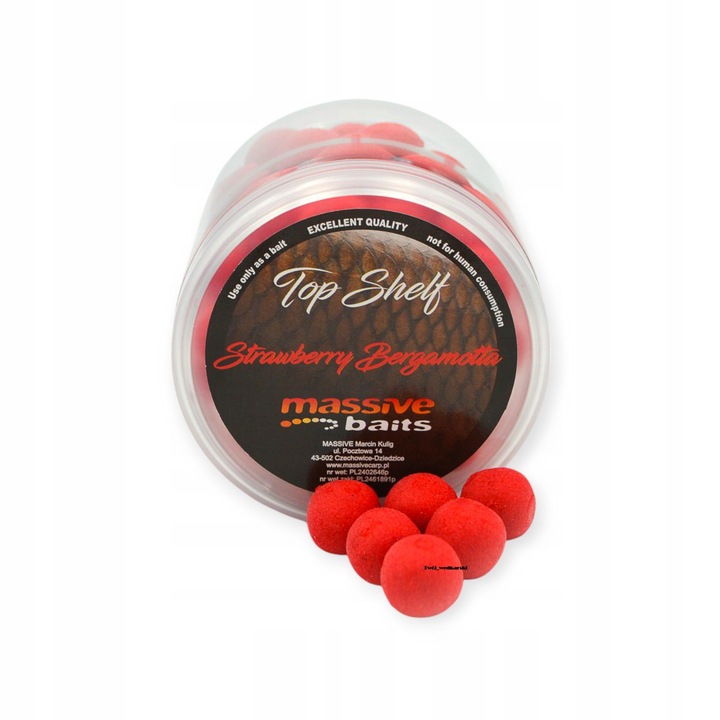 Massive Baits Pop-Up Strawberry Bergamotta 11mm