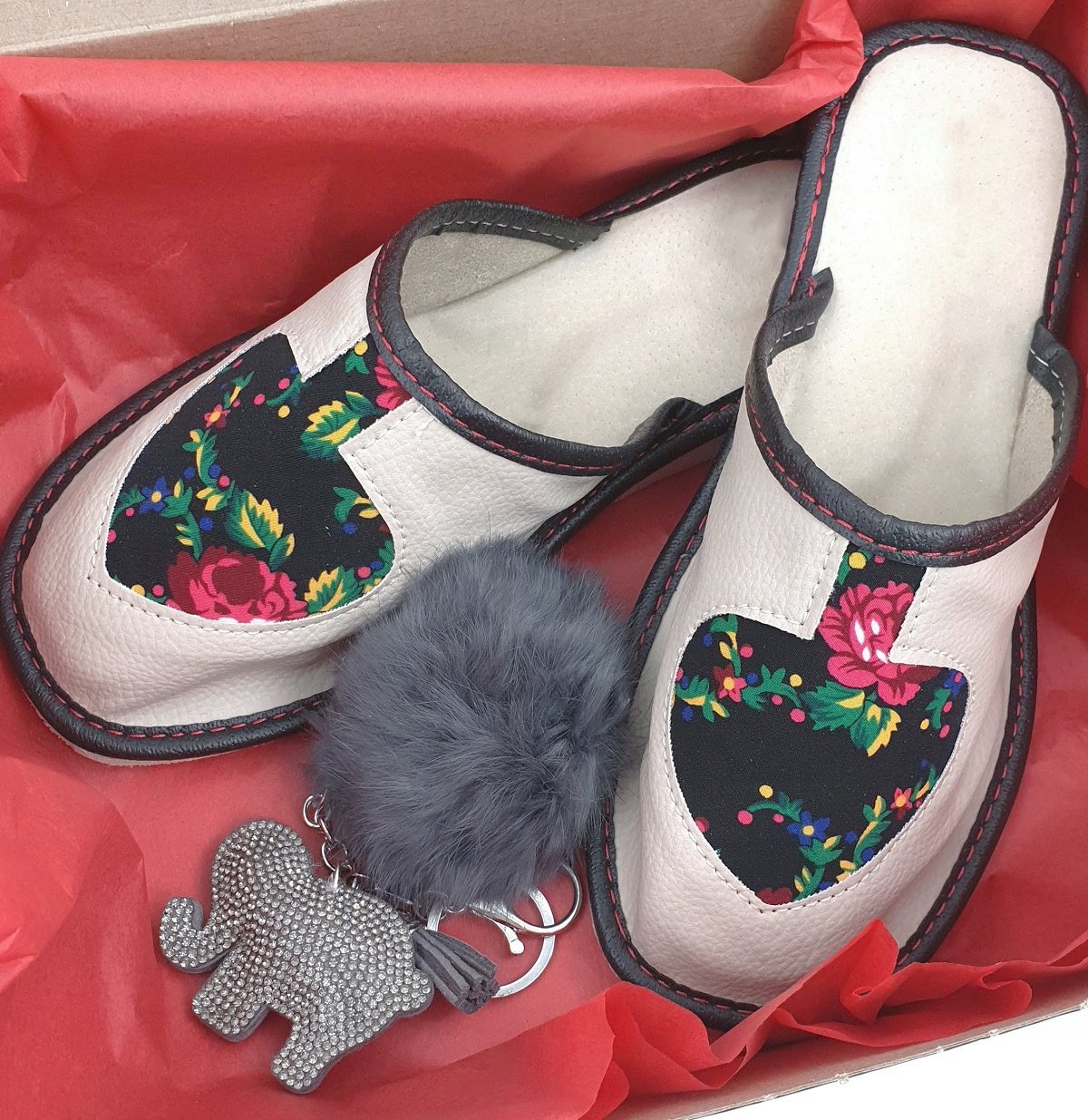 

Pantofle + Super Dodatki Kapcie Domowe Damskie *40