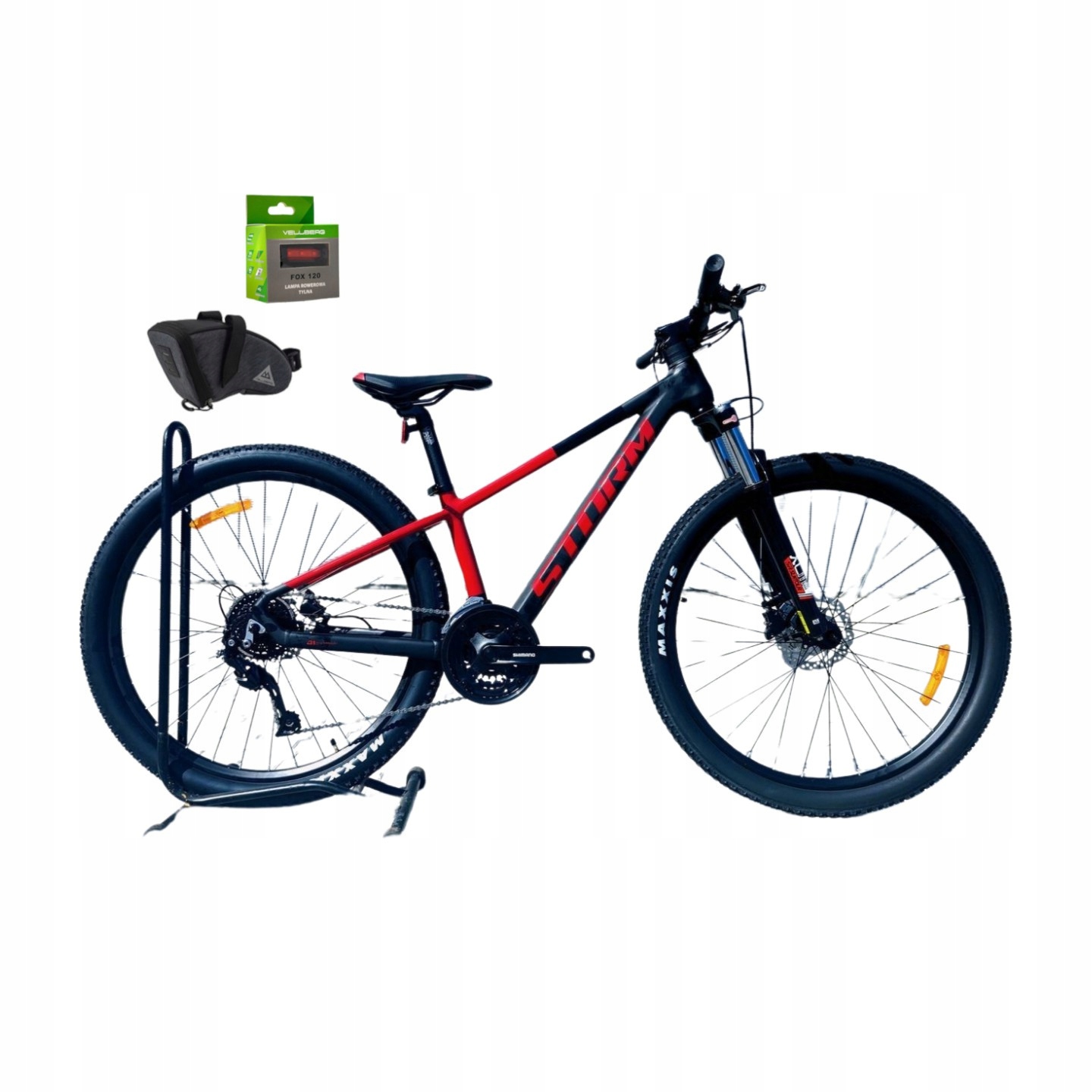 Rower 27,5 Storm Mtb Trail 3.0 M Alivio 3X8 2HT Disc 13" Czarno-czerwo