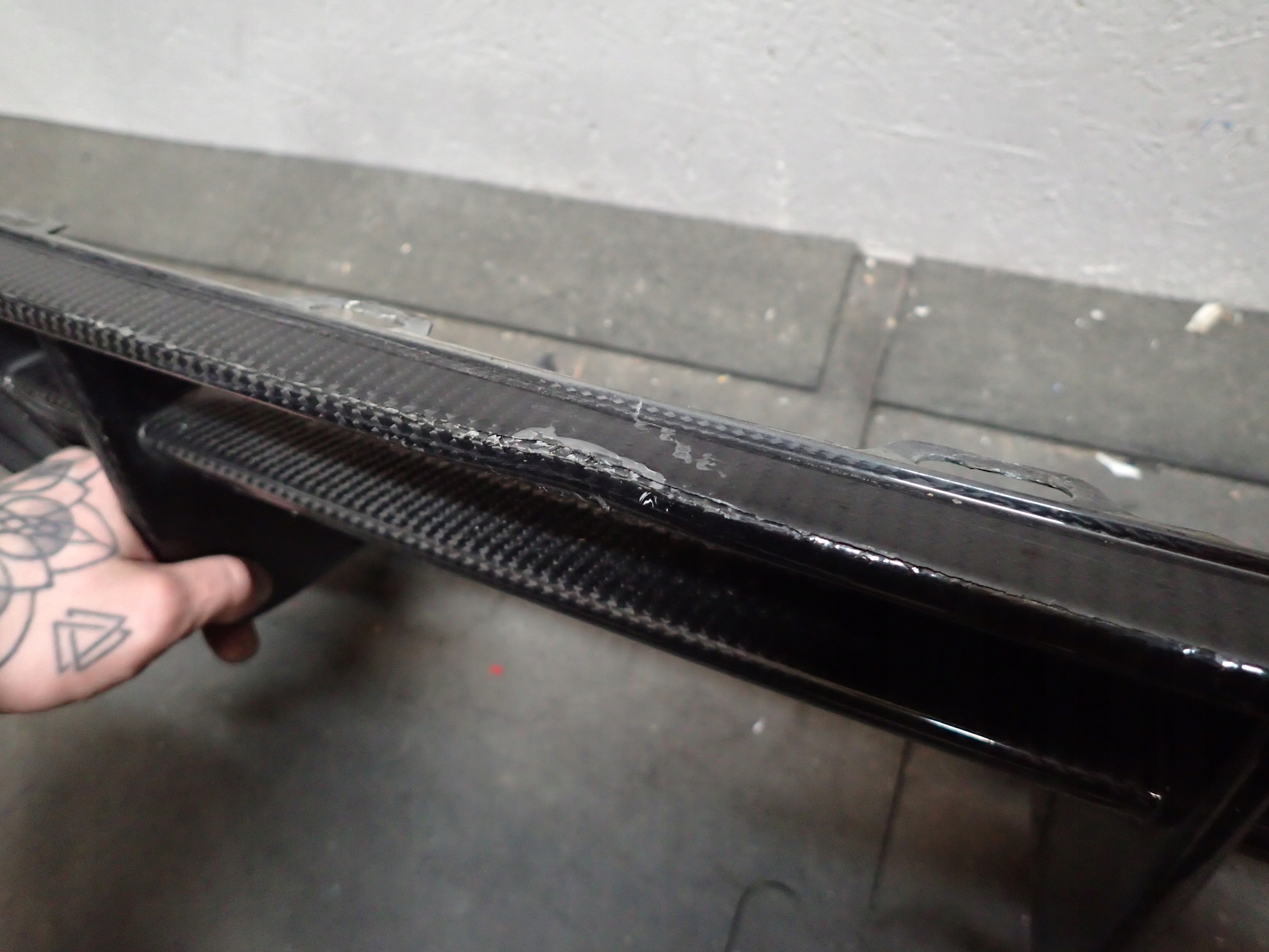 bumper rear part AUDI RS6 C7 KOMBI CARBON