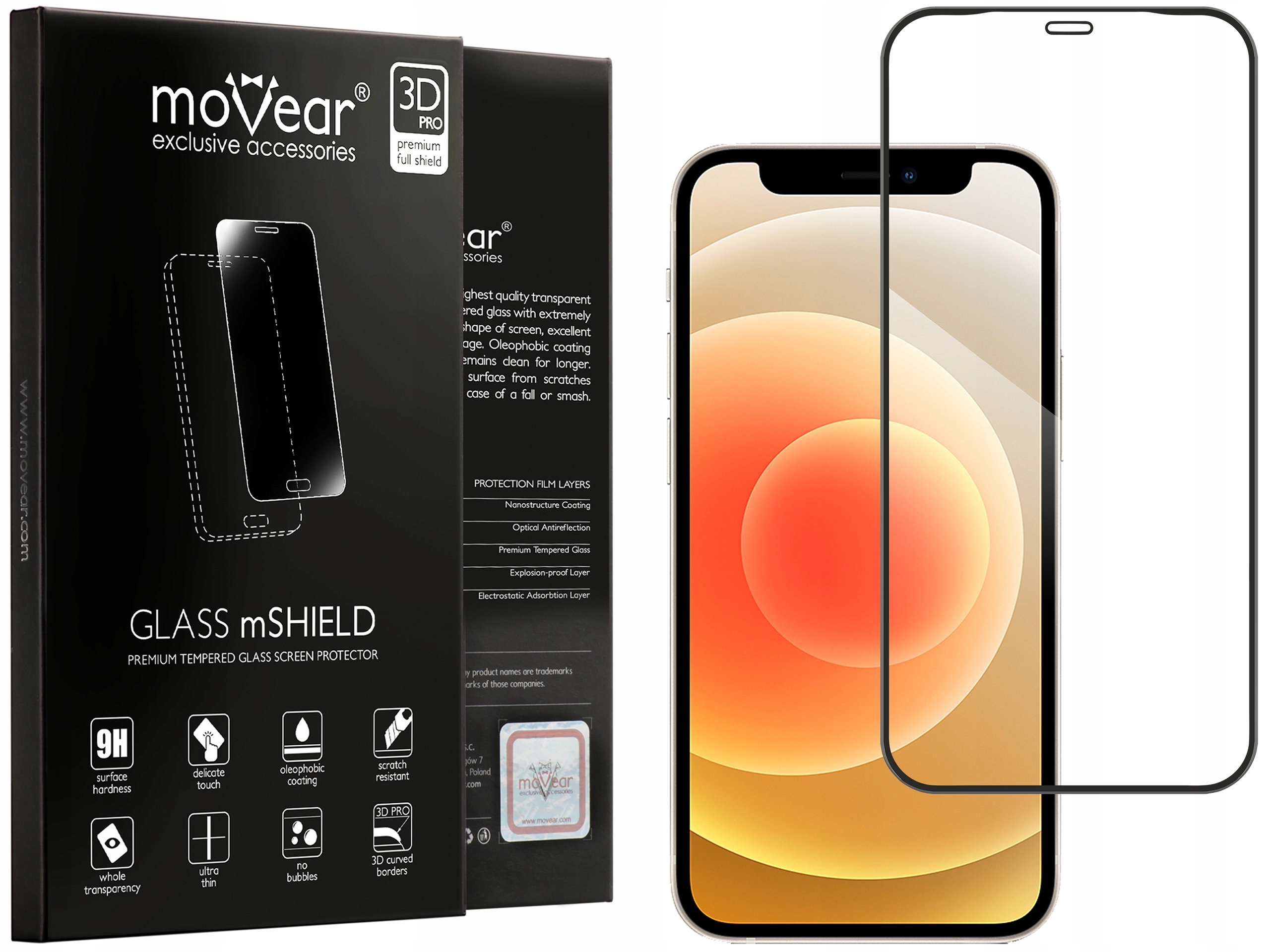 

Szkło hartowane na Cały ekran 3D iPhone 12 Mini
