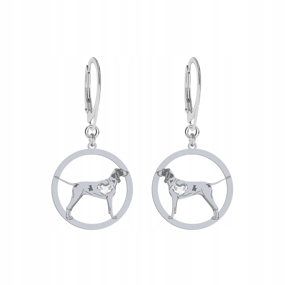 Stříbrné Náušnice s porcelánovým psem 925 Šperky Gravírování Dedikace Bonus