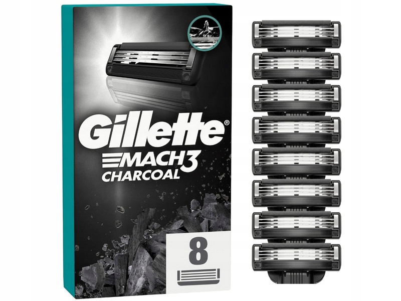 Ostrza do golarki Gillette Mach3 Charcoal (8 szt.)