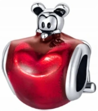 

Posrebrzane Charmsy Zawieszki Moduł Myszka Mickey