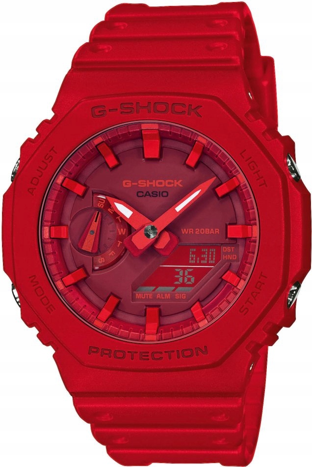Pánské hodinky G-shock GA-2100-4AER červené sportovní nárazuvzdorné