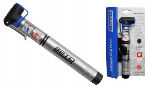 

Pompka rowerowa mini Beto AH-020AGB manometr