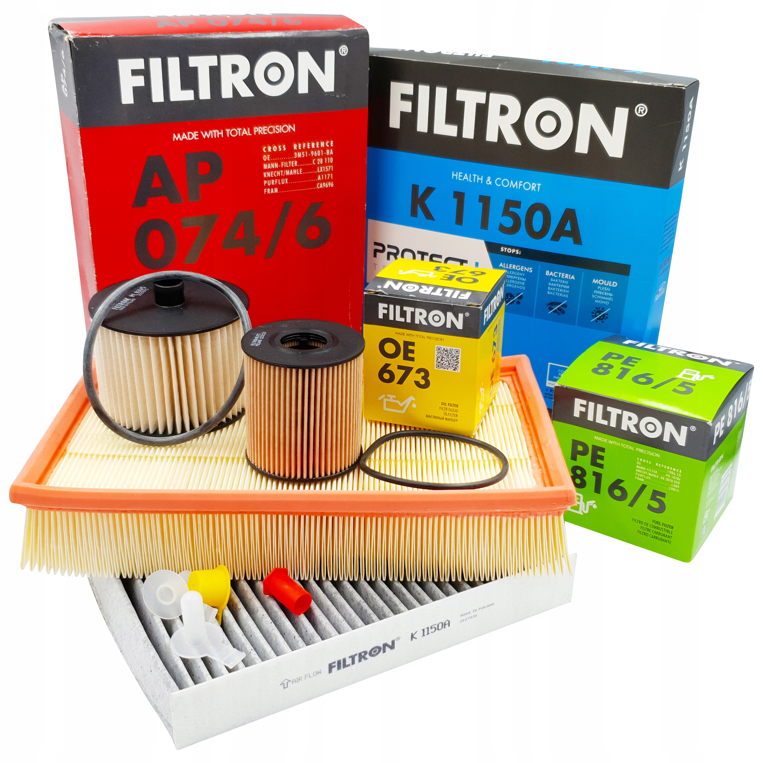 FILTRON ZESTAW FILTRÓW DO VOLVO V50 2.0 D 136KM