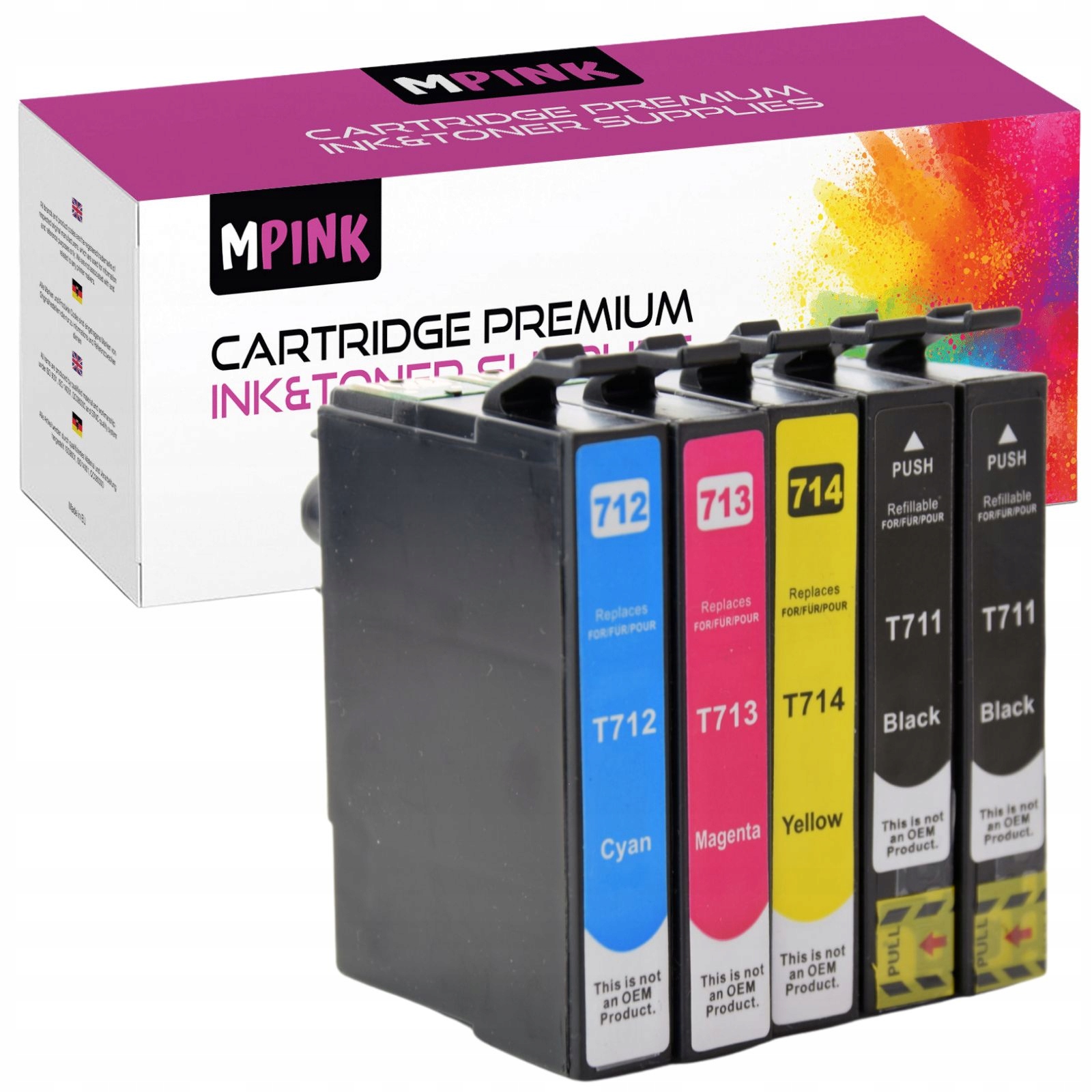 

5x Tusz do Epson T0711/T0712/T0713/T0714 zestaw