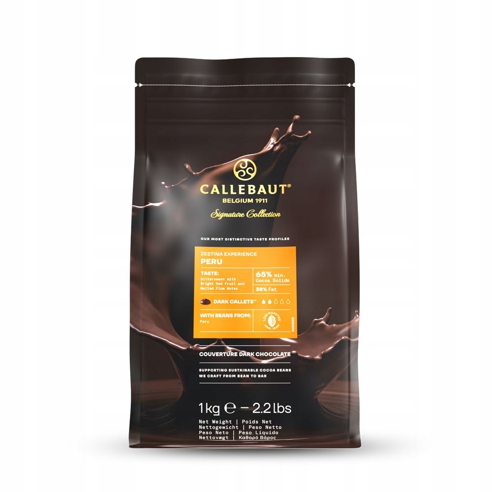 Levně Callebaut tmavá čokoláda Zestina Peru 65% 1 kg