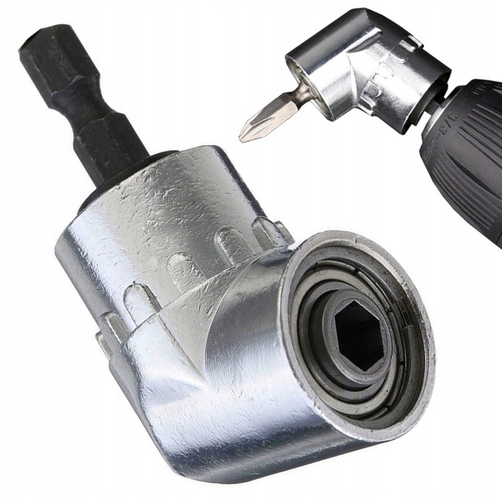 Adapter Kątowy Nasadka Przystawka Uchwyt Na Wkrętarkę Wkrętarki Hex Bitów