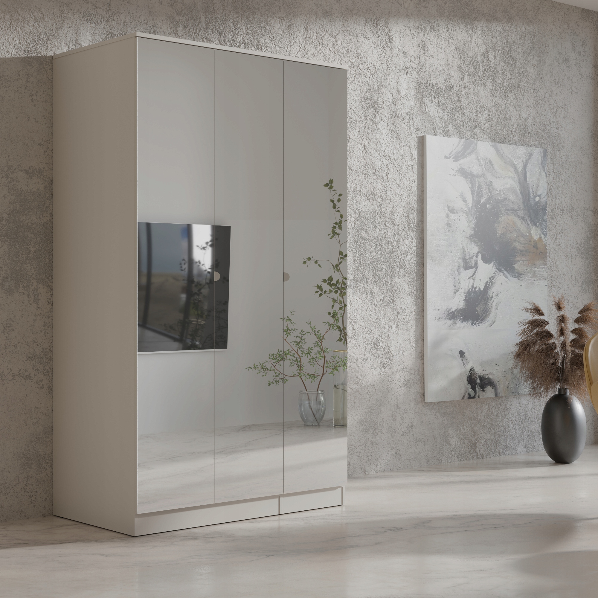 Szafa uchylna z lustrem Monza 3D 120 Kaszmir