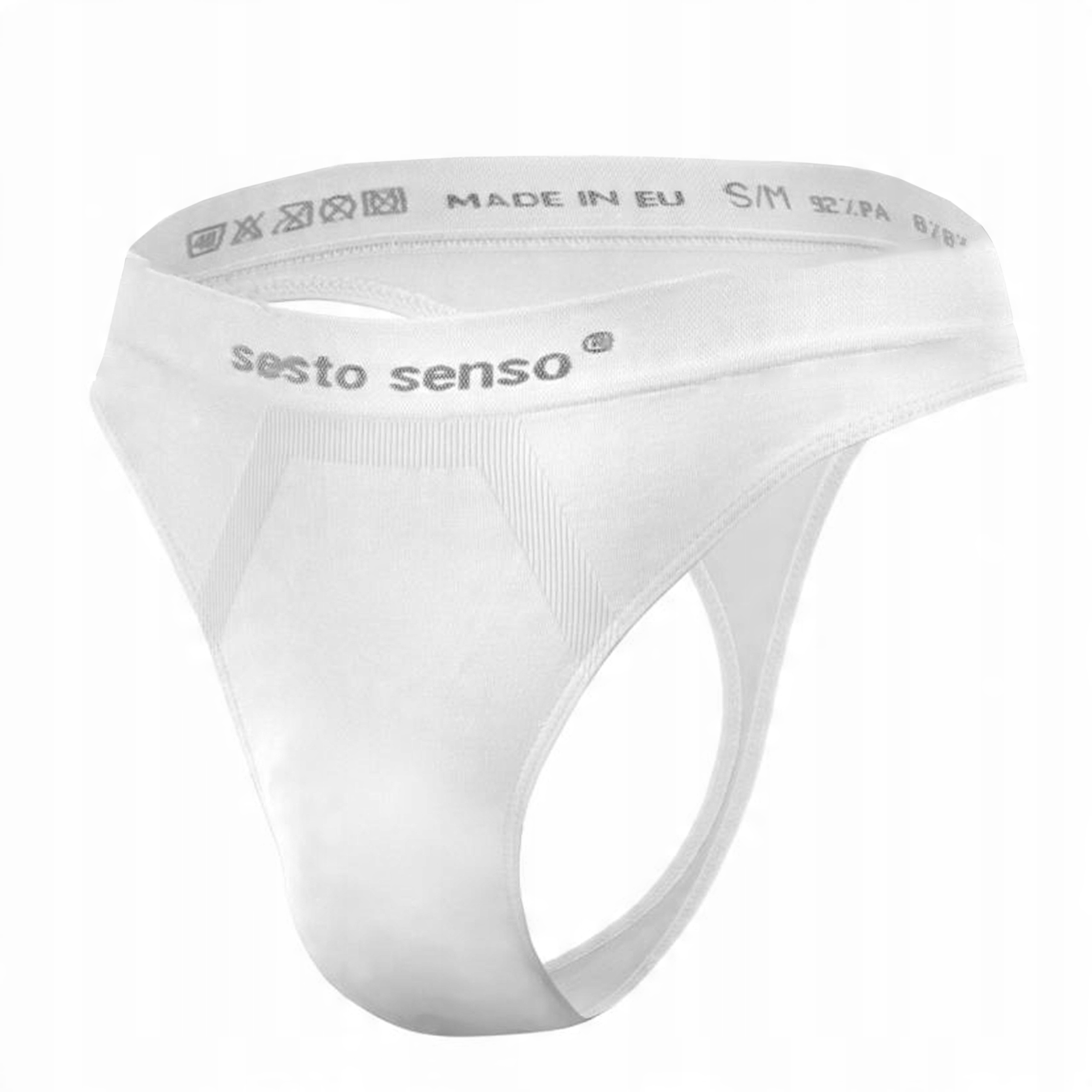 

Sesto Senso stringi męskie bezszwowe białe L/XL