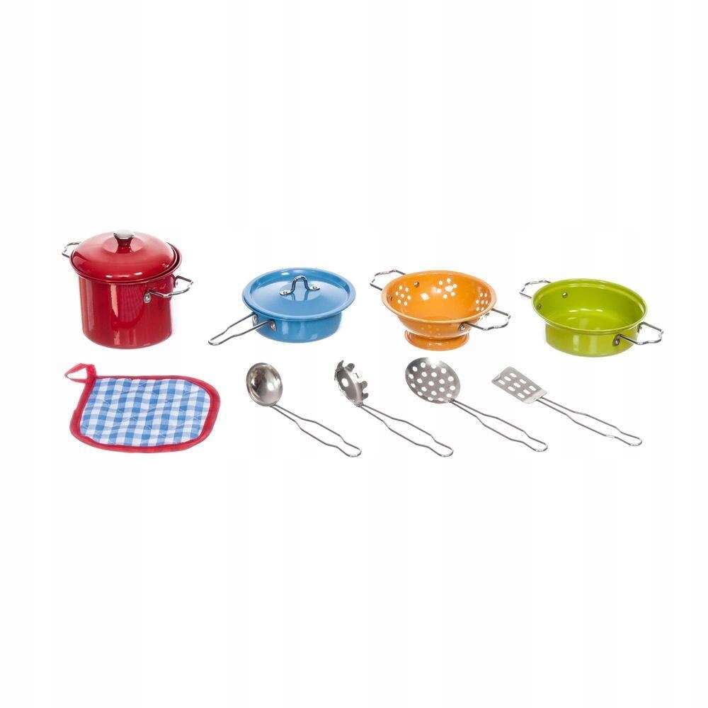 Набор кухонной посуды цветные горшки