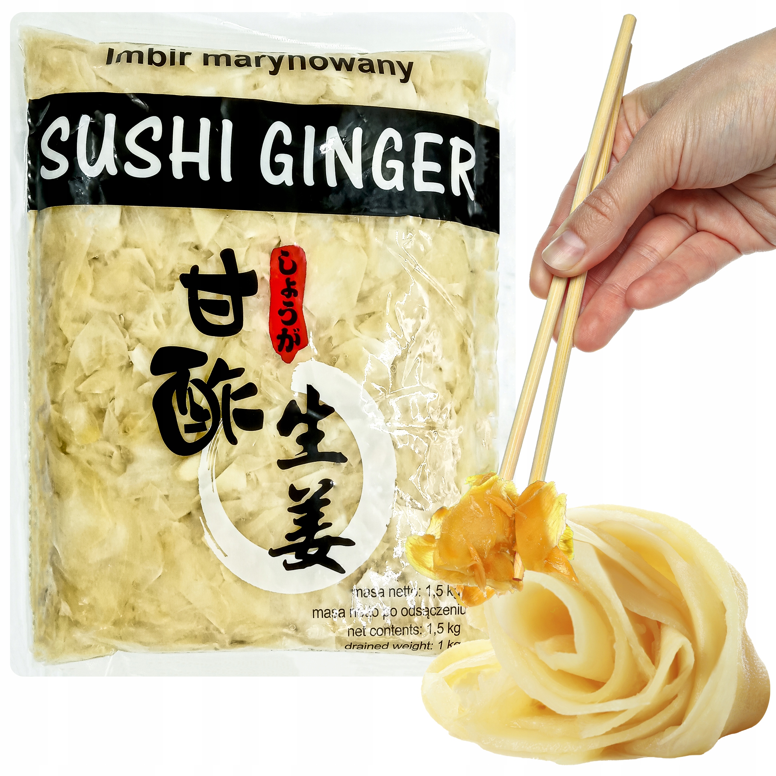 

Imbir Marynowany Biały 1,5kg Do Sushi