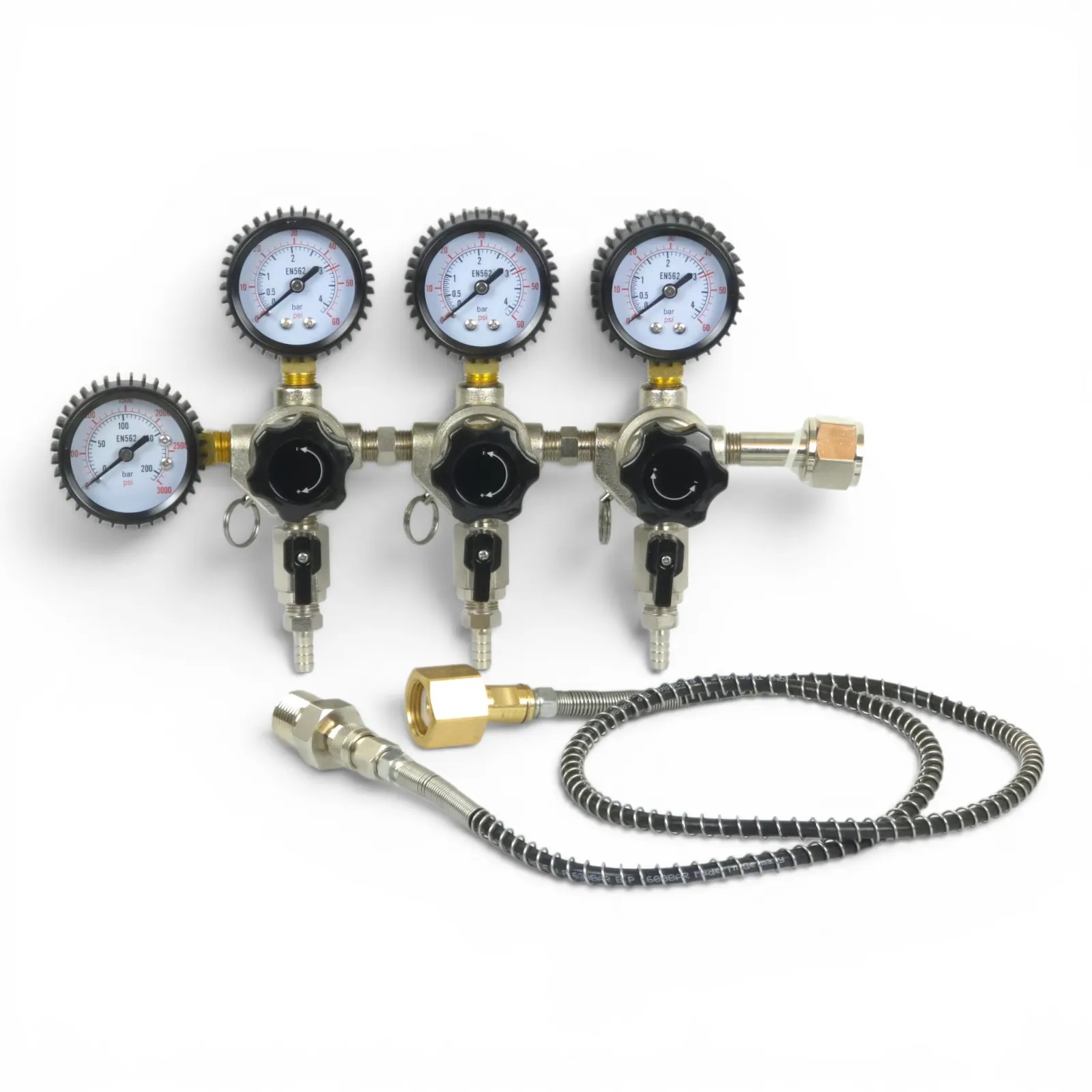 Reduktor CO2 Tri moduly 3,2 Bar 8 mm Predlžovací kábel 1 m W21,8