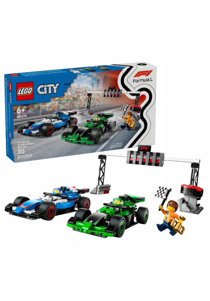 Lego City Závodní box F1 s formulemi Vcarb a Sauber 60474