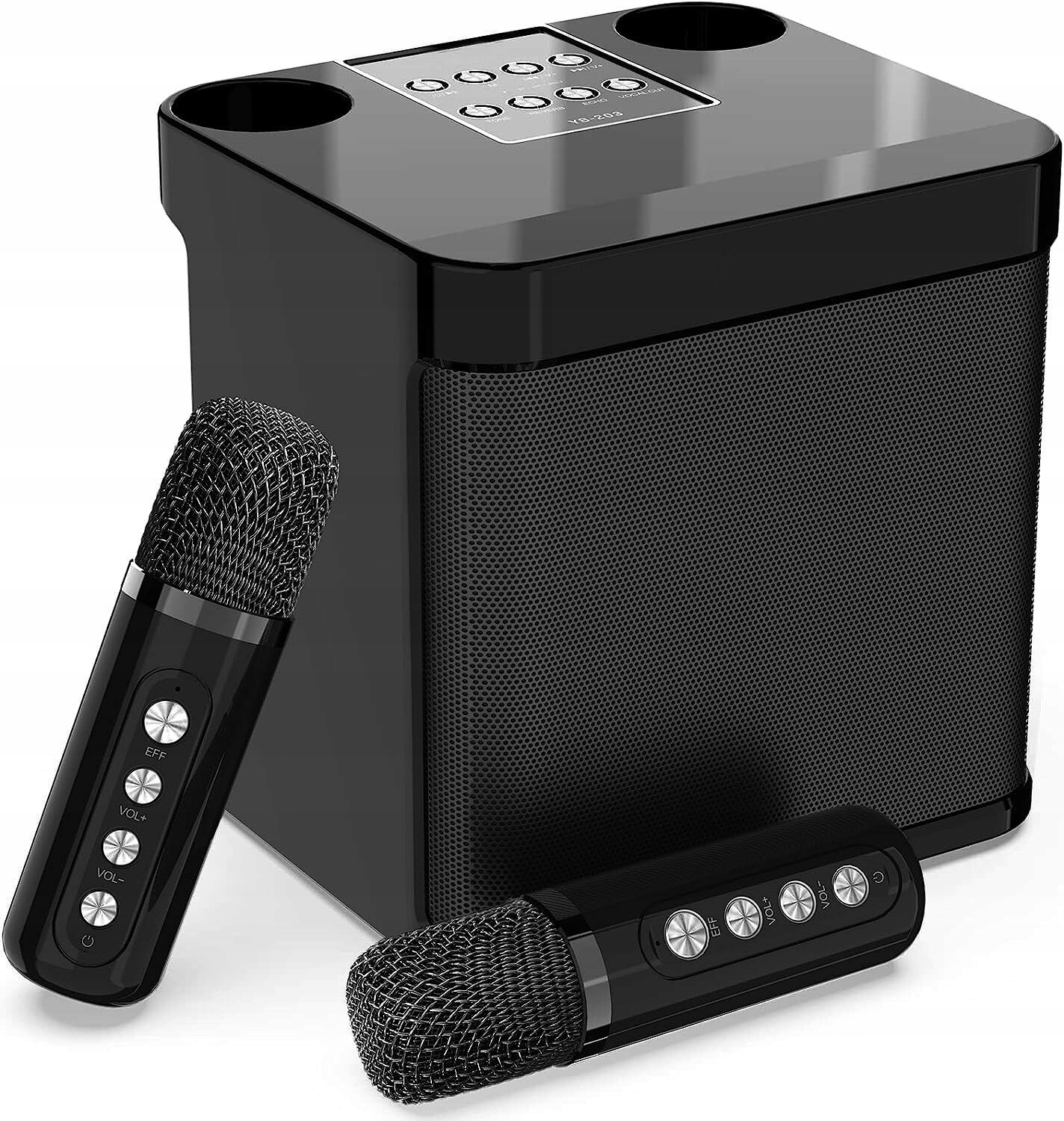 Bluetooth Karaoke sada 2 bezdrátových Led mikrofonů pro dospělé děti