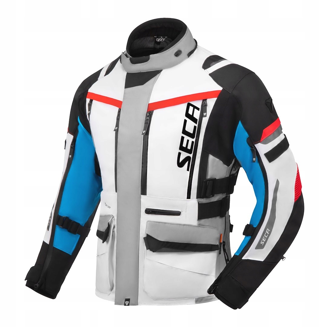 Seca Motocyklová Bunda Arrakis III Lady Grey/blue/red L