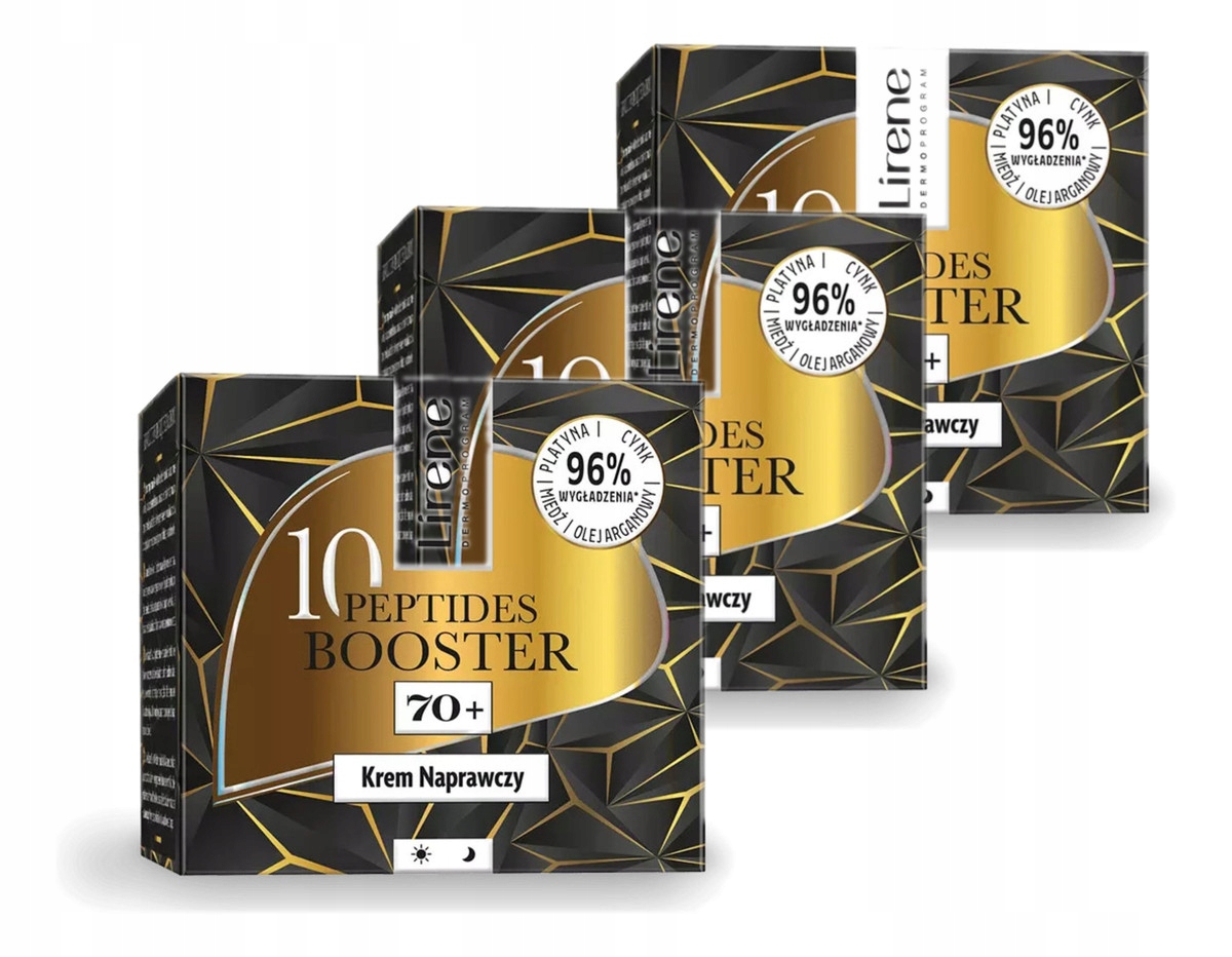 Lirene 10 Peptides Booster Reparační krém 70+ 3x50 ml