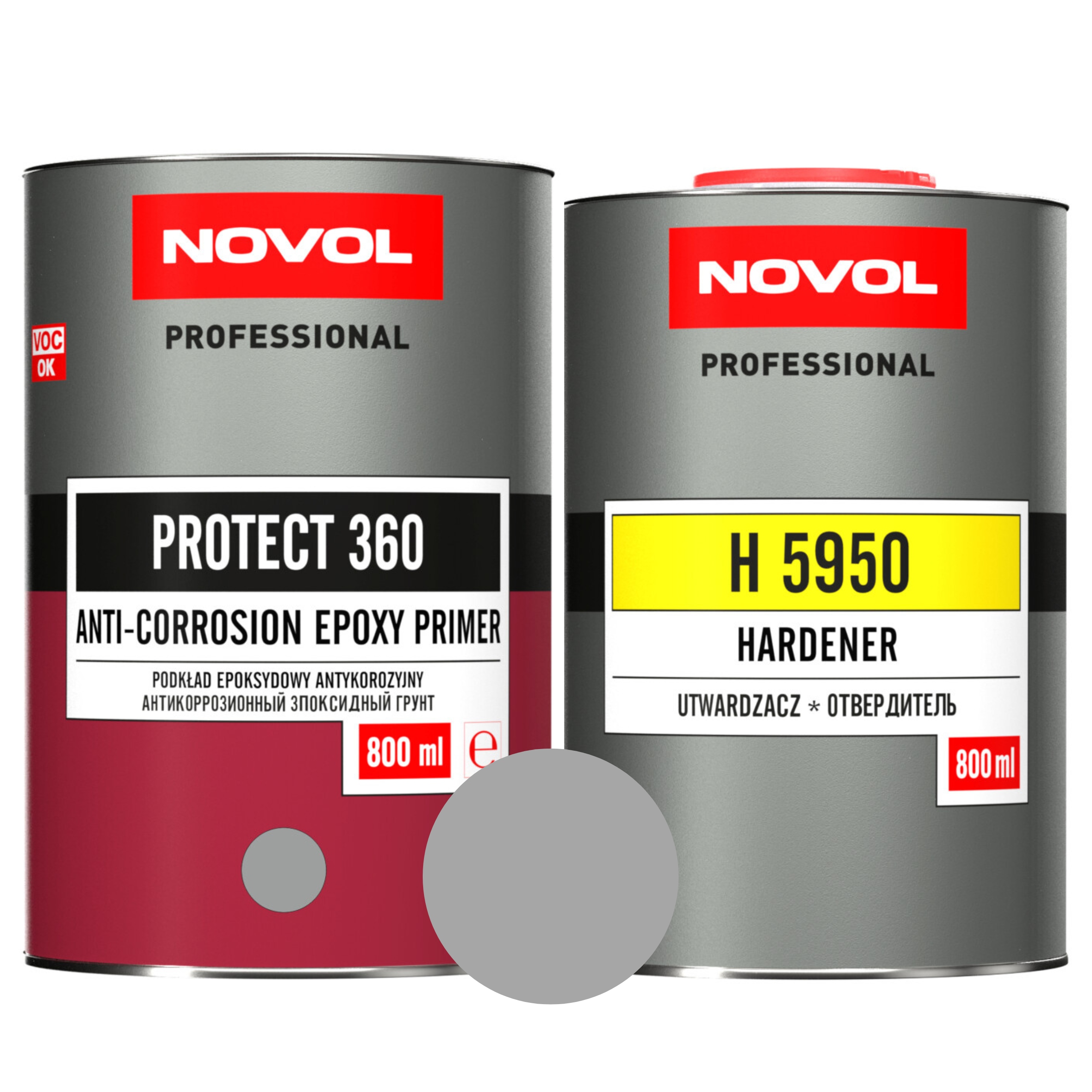 Epoksydowy Podkład Izolujący Antykorozyjny Szary Novol Protect 360 1:1 1,6l