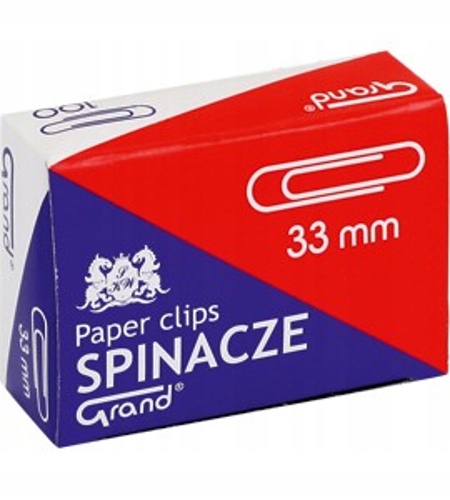 

Spinacz Biurowy Grand Okrągły R 33mm 10x100szt