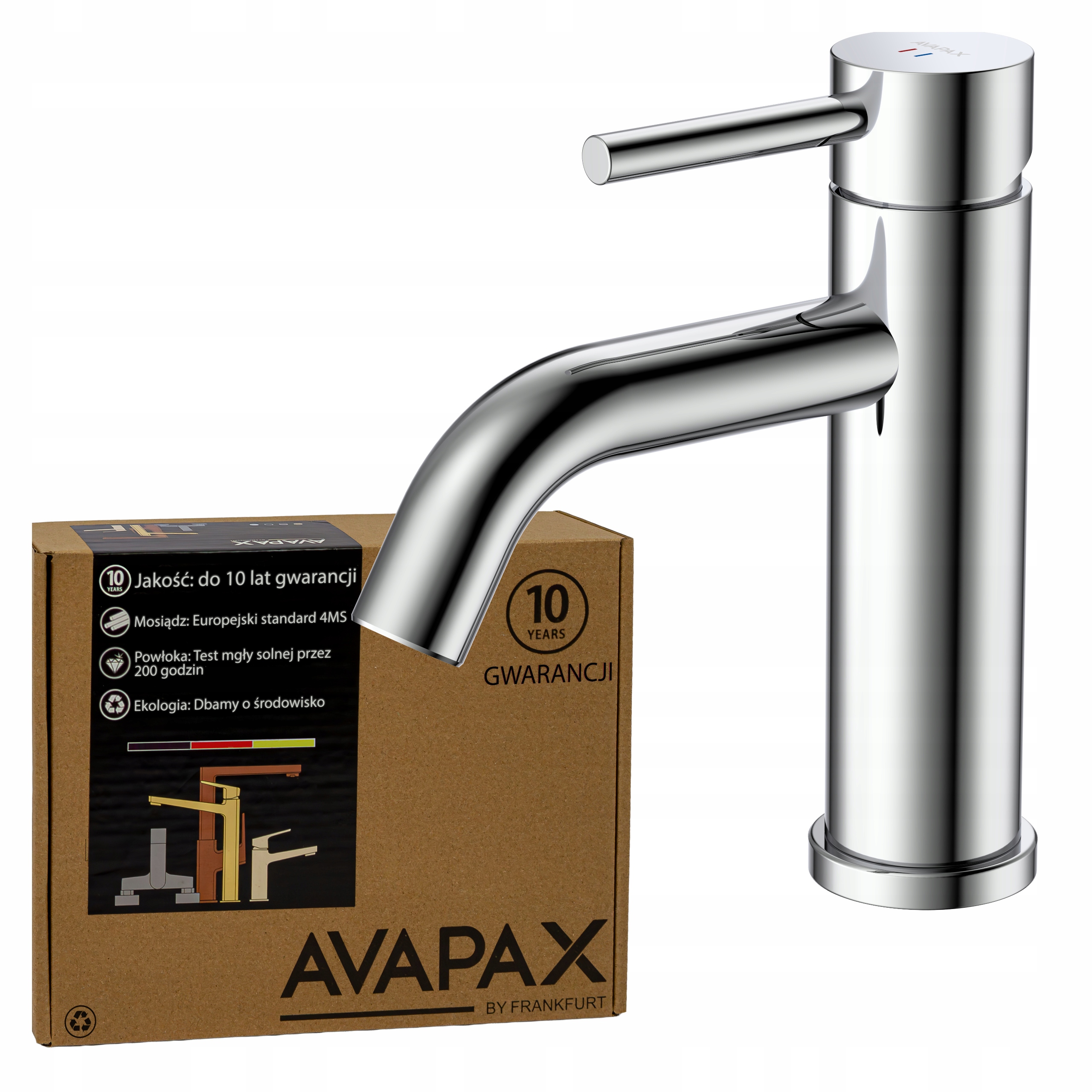 Stojánková umyvadlová baterie s baterie do koupelny, chrom, pevná Avapax