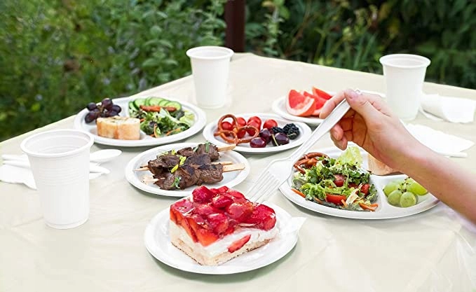 WIDELCE JEDNORAZOWE PLASTIKOWE GRUBE GRILL 100SZT Linia Gastro