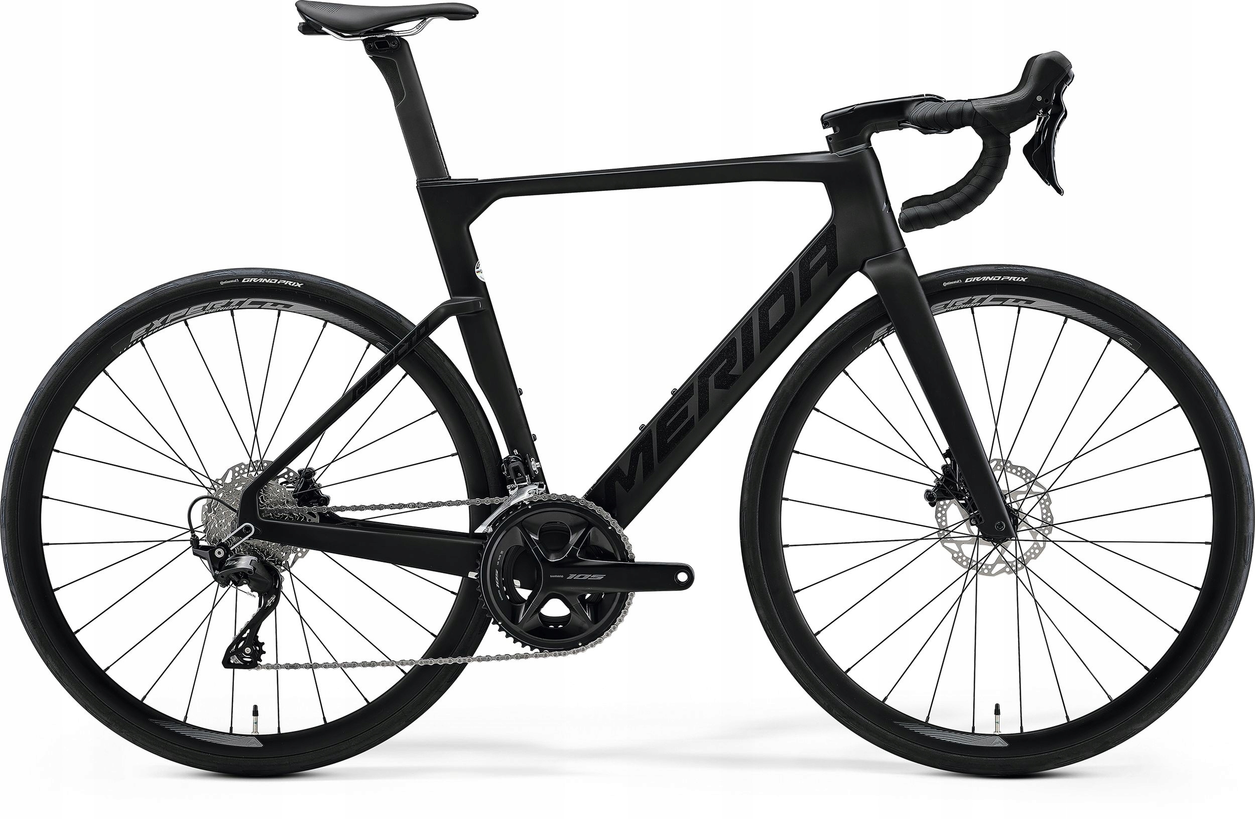 Rower Szosowy Merida REACTO 4000 L(56) SILK BLACK(GLOSSY DARK SILVER) AERO