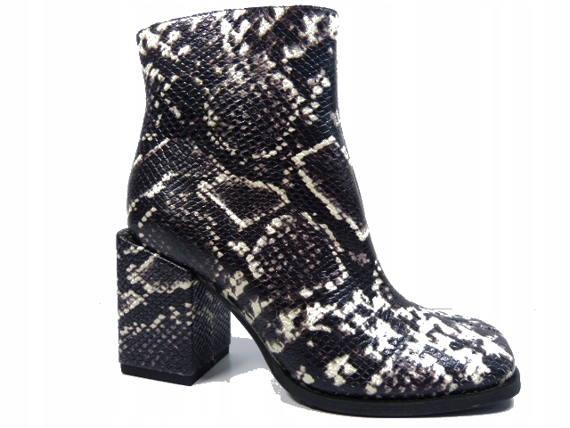 dámské kotníkové boty nad kotník čtverec podpatek Carinii 37