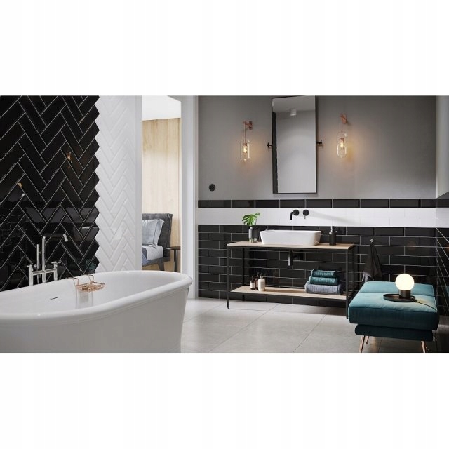 PŁYTKI ŚCIENNE METRO STYLE biały 10x30 OPOCZNO Typ glazura