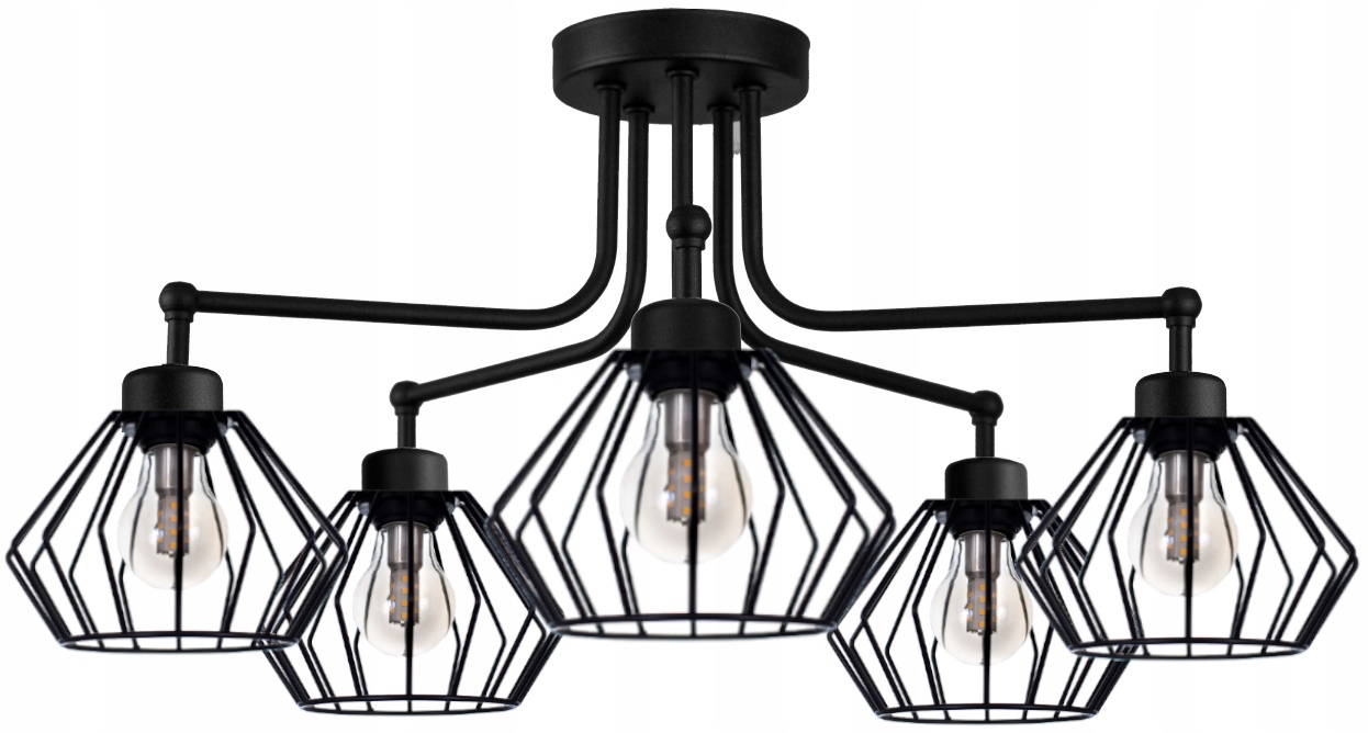

Lampa Wisząca Sufitowa Żyrandol Brylant Loft Drut