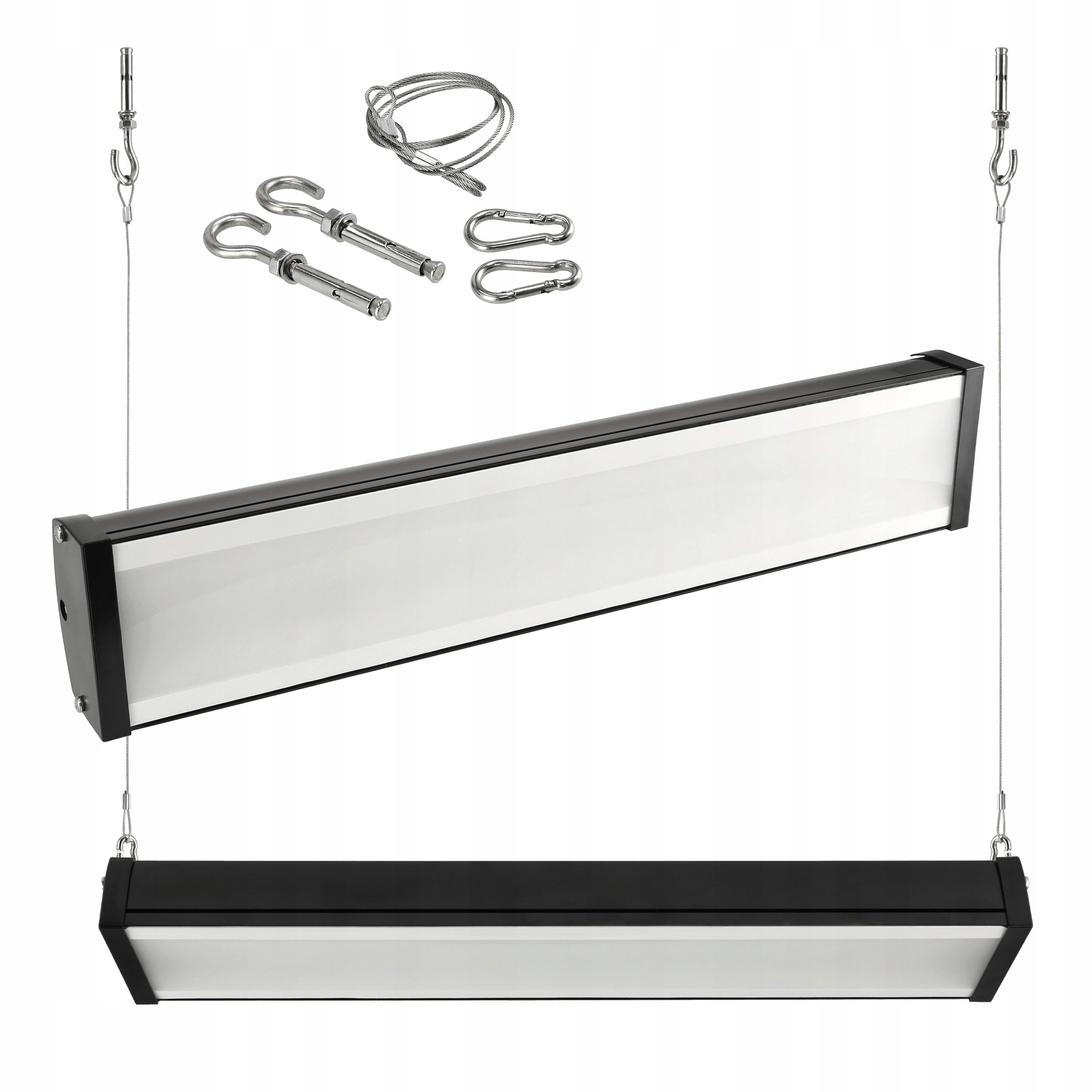 Závěsná Led lampa do garáže Průmyslová 100W 10000lm 4000K Lineární Linky