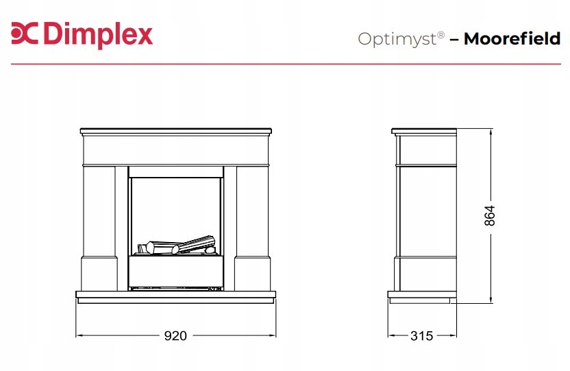 Kominek elektryczny Dimplex Optimyst Moorefield Marka Dimplex
