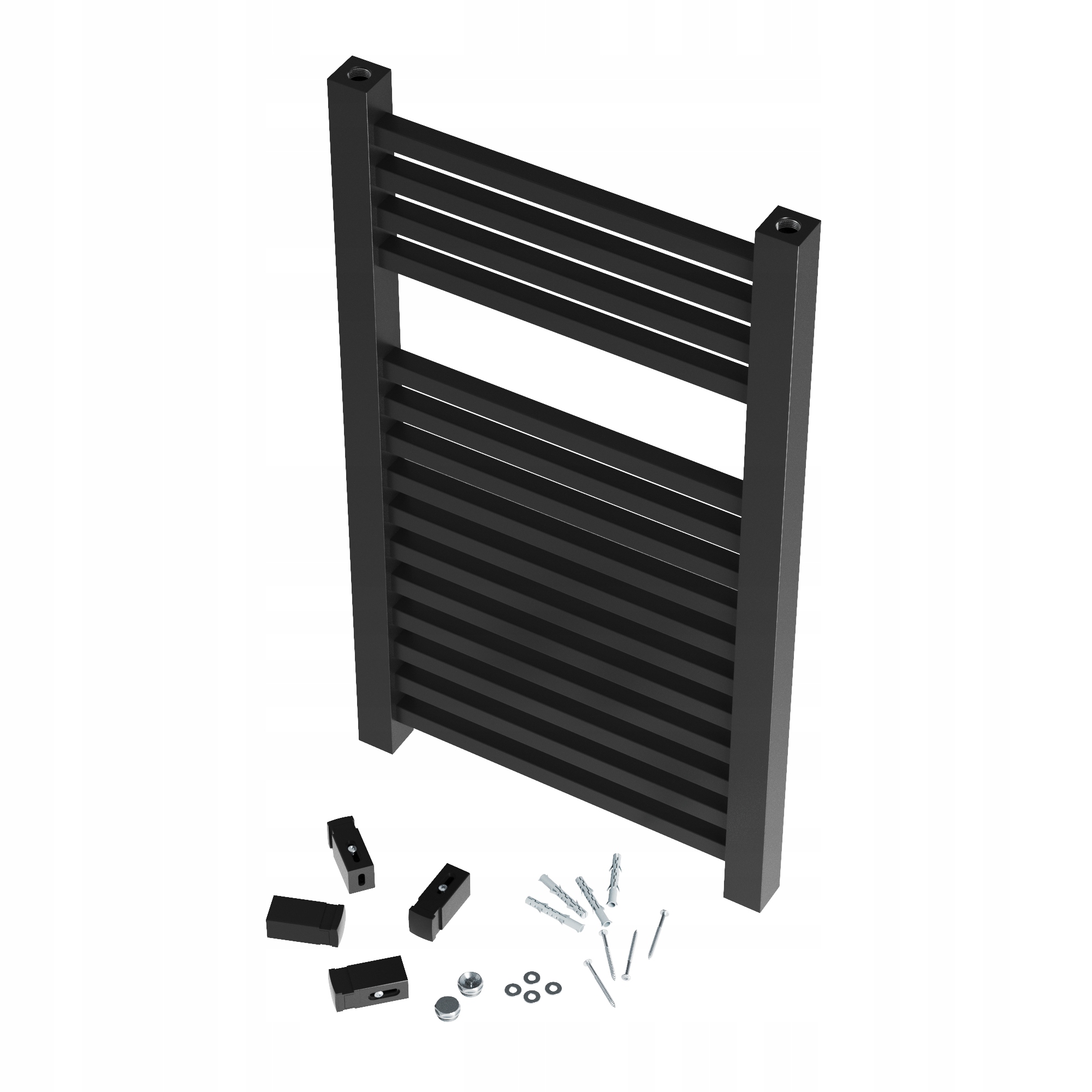 Koupelnový Radiátor Žebříkový Černý 80x45 cm Radiátor Moderní Bergen